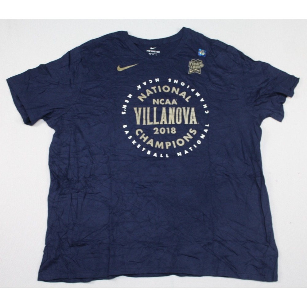 Nike Men Blue Shirt Villanova NCAA 2018 National Champions Short Sleeve Size 3XL